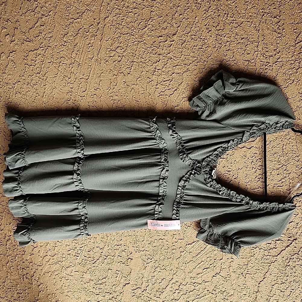 Ruffled Green Dress